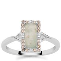 Gem-Jelly™ Aquaprase™ Ring with Champagne Diamond in Sterling Silver 1ct