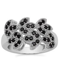 Black Spinel Ring in Sterling Silver 0.70ct