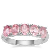 Mozambique Pink Spinel Ring with White Zircon in Sterling Silver 1.83cts