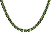Chrome Diopside Necklace in Rhodium Flash Sterling Silver 15.52cts