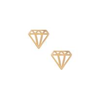 9K Gold Diamond Icon Earrings 0.33g