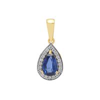 Nilamani Pendant with White Zircon in 9K Gold 1.30cts