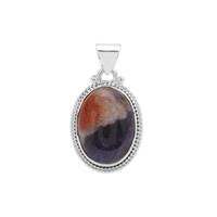 Iolite Sunstone Pendant in Sterling Silver 19cts