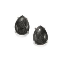 Midnight Astraeolite Earrings  in Sterling Silver 14cts