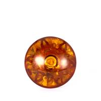 Baltic Cognac Amber Ring in Sterling Silver (18mm)
