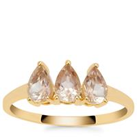 Oregon Cherry Sunstone Ring in 9K Gold 1.15cts