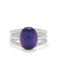 Purple Moonstone Ring in Sterling Silver 5.20cts