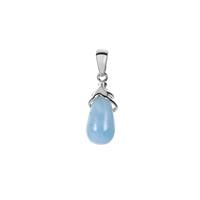 Aquamarine Pendant in Sterling Silver 6cts