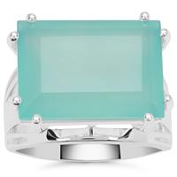 Aqua Chalcedony Ring in Sterling Silver 11.35cts