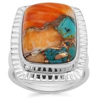 Oyster Copper Mojave Turquoise Ring in Sterling Silver 13cts