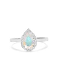 Mercury Mystic Topaz Ring with White Zircon in Sterling Silver 1.80cts