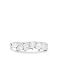 White Zircon Ring in Sterling Silver 1.38cts