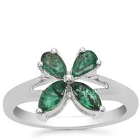 Santa Terezinha Emerald Ring in Sterling Silver 0.90ct