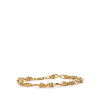 7" 9K Gold Altro Twisted Byzantine Bracelet 2.85g