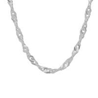 18" Sterling Silver Couture Singapore Chain 4.45g