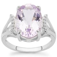 Rose De France Amethyst Ring in Sterling Silver 5.25cts