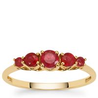 Malagasy Ruby Ring in 9K Gold 0.85ct (F)