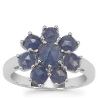 Rose Cut Bharat Sapphire Ring in Sterling Silver 3.62cts