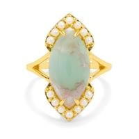 Aquaprase™ Ring with Kaori Cultured Pearl in Gold Plated Sterling Silver