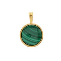 Malachite Pendant in Gold Plated Sterling Silver 9cts