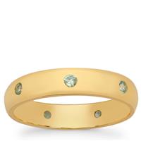 Tsavorite Garnet Ring in Gold Plated Sterling Silver 0.35ct