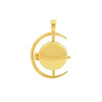 Orb Locket Pendant in Gold Plated Sterling Silver