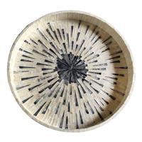 Gem Auras Mother Of Pearl Inlay Round Tray 