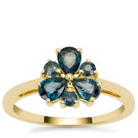 Nigerian Blue Sapphire Ring in 9K Gold 1.05cts