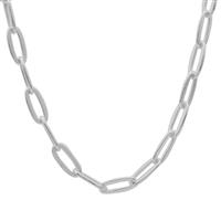 18" Sterling Silver Paper Clip Chain 3.68g