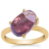 Amethyst Ring in Gold Plated Sterling Silver 5.85cts