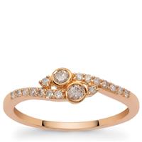 Natural Pink Diamond Ring in 9K Rose Gold 0.26ct