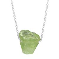 Suppatt Peridot Necklace in Sterling Silver 7.50 cts