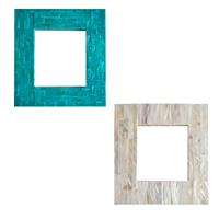 Gem Auras Mother Of Pearl Photo Frame (Small Size) Available in Cream or Teal 