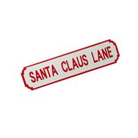 Santa Claus Lane Metal Christmas Sign 