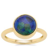 Azure Malachite Ring in Gold Plated Sterling Silver 4.22cts