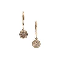 Champagne Argyle Diamond Earrings in 9K Gold 0.51ct