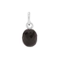Molte Black Onyx Oval Charm in Sterling Silver