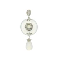 White Onyx Pendant in Sterling Silver 18.48cts