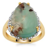 Aquaprase™ Ring with Diamond in 18K Gold 9.60cts