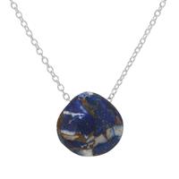 Copper Mojave Lapis Lazuli Necklace in Sterling Silver 12cts