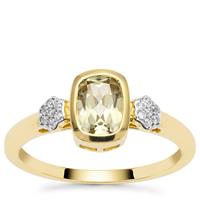 Csarite® Ring with White Zircon in 9K Gold 1.05cts