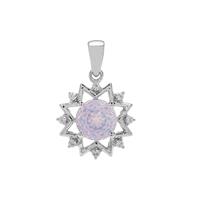 TheiaCut™ Lavender Quartz Pendant with White Zircon in Sterling Silver 3.85cts