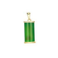 Green Onyx Pendant in Gold Tone Sterling Silver 21.35cts