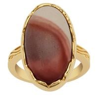 Windalia Mookite Ring in Gold Plated Sterling Silver 11.40cts
