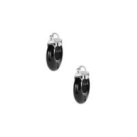 Black Onyx Earrings in Sterling Silver 14cts