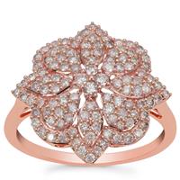 Natural Pink Diamond Ring in 9K Rose Gold 0.80ct