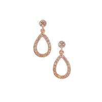 Natural Pink Diamonds Earrings in 9K Rose Gold 0.25ct