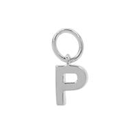 Molte P Letter Charm in Sterling Silver