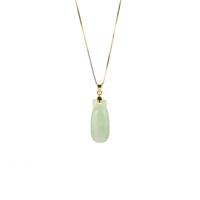 Type A Jadeite Pendant Necklace in Gold Tone Sterling Silver 20cts