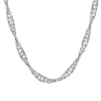 18" Sterling Silver Couture Singapore Chain 4.46g